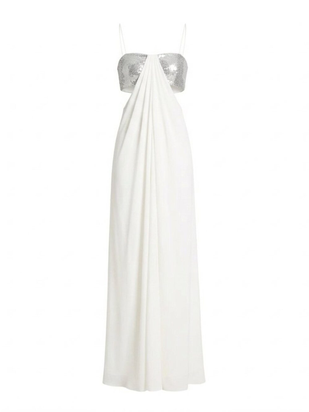 HALSTON Del Sequin Jersey Jumpsuit